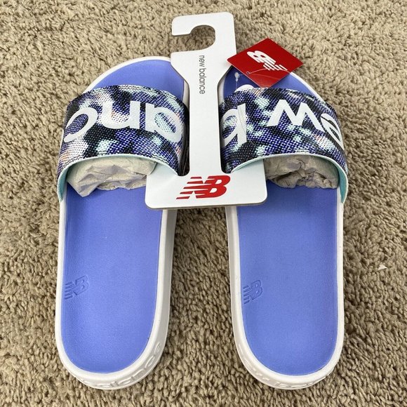 New Balance 200 Slides Women’s 11B Vibrant Violet Sandals Shoes SWF200FG NWT - Picture 5 of 10